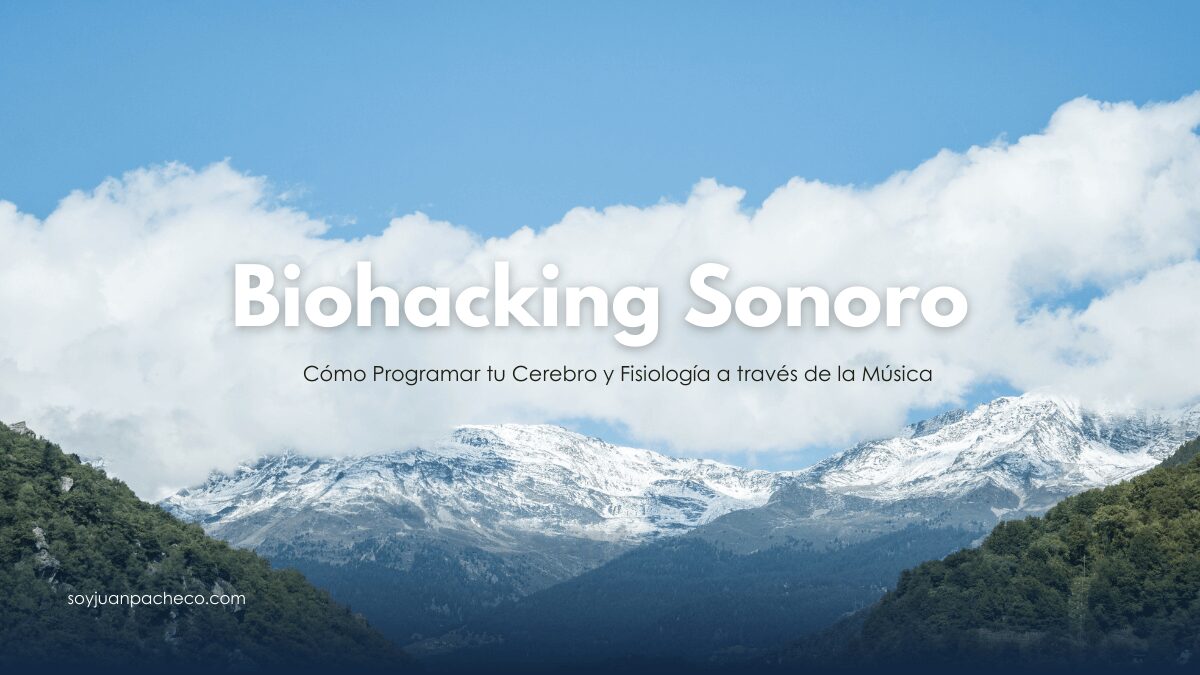 Ondas sonoras penetrando una estructura cerebral para ilustrar la reprogramación por frecuencia.