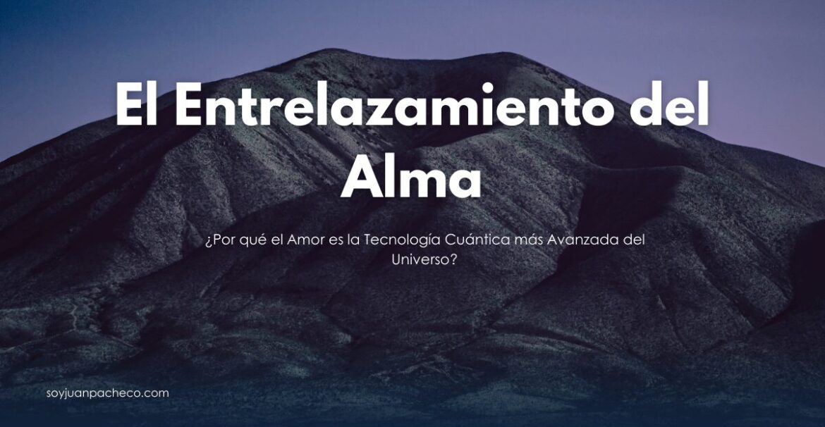 Representación de dos partículas subatómicas conectadas por un hilo de luz en el espacio.