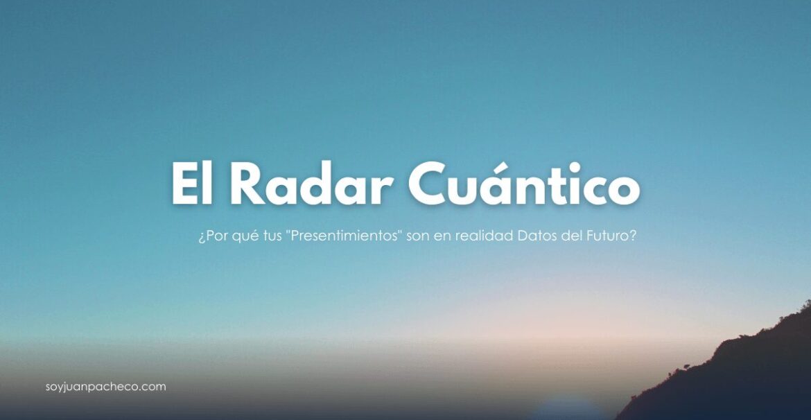 Un cerebro captando ondas de información que provienen de una línea de tiempo futura.