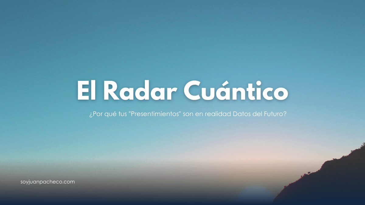 Un cerebro captando ondas de información que provienen de una línea de tiempo futura.