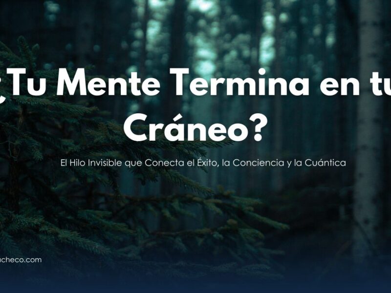 Red de conexiones que se extienden desde el cerebro hacia un campo de información cuántica.